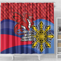Personalized Welsh Grown With Filipino Roots Shower Curtain