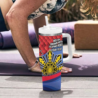 Personalized Welsh Grown With Filipino Roots Tumbler With Handle