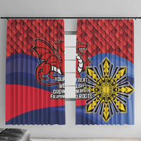 Personalized Welsh Grown With Filipino Roots Window Curtain
