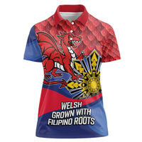 Personalized Welsh Grown With Filipino Roots Women Polo Shirt
