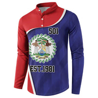 Belize Independence Day Button Sweatshirt Since 1981 September 21 - Wonder Print Shop