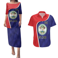 Belize Independence Day Couples Matching Puletasi and Hawaiian Shirt Since 1981 September 21 - Wonder Print Shop