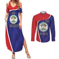 Belize Independence Day Couples Matching Summer Maxi Dress and Long Sleeve Button Shirt Since 1981 September 21 - Wonder Print Shop