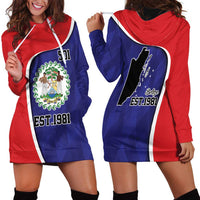 Belize Independence Day Hoodie Dress Since 1981 September 21 - Wonder Print Shop