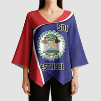 Belize Independence Day Kimono Sleeve Blouse Since 1981 September 21 - Wonder Print Shop