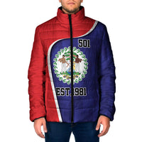 Belize Independence Day Padded Jacket Since 1981 September 21 - Wonder Print Shop
