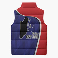 Belize Independence Day Sleeveless Puffer Jacket Since 1981 September 21 - Wonder Print Shop