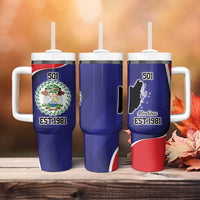 Belize Independence Day Tumbler With Handle Since 1981 September 21 - Wonder Print Shop
