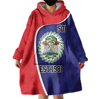 Belize Independence Day Wearable Blanket Hoodie Since 1981 September 21 - Wonder Print Shop
