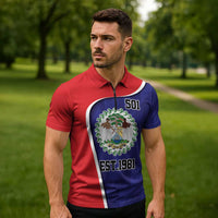 Belize Independence Day Zipper Polo Shirt Since 1981 September 21 - Wonder Print Shop