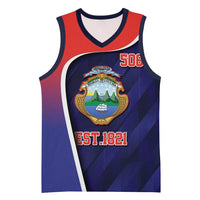 Costa Rica Independence Day Basketball Jersey Since 1821 September 15 - Wonder Print Shop