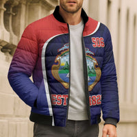Costa Rica Independence Day Bomber Puffer Jacket Since 1821 September 15 - Wonder Print Shop