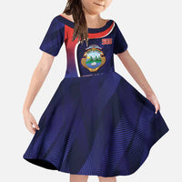 Costa Rica Independence Day Family Matching Off Shoulder Maxi Dress and Hawaiian Shirt Since 1821 September 15 - Wonder Print Shop