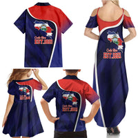 Costa Rica Independence Day Family Matching Summer Maxi Dress and Hawaiian Shirt Since 1821 September 15 - Wonder Print Shop