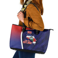 Costa Rica Independence Day Leather Tote Bag Since 1821 September 15 - Wonder Print Shop