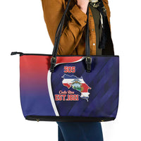 Costa Rica Independence Day Leather Tote Bag Since 1821 September 15 - Wonder Print Shop