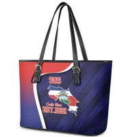 Costa Rica Independence Day Leather Tote Bag Since 1821 September 15 - Wonder Print Shop