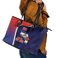 Costa Rica Independence Day Leather Tote Bag Since 1821 September 15 - Wonder Print Shop