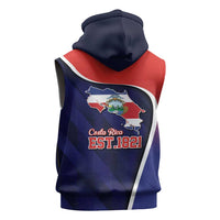 Costa Rica Independence Day Sleeveless Hoodie Since 1821 September 15 - Wonder Print Shop