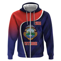 Costa Rica Independence Day Zip Hoodie Since 1821 September 15 - Wonder Print Shop