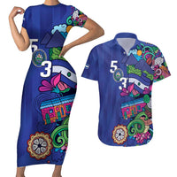 El Salvador Couples Matching Short Sleeve Bodycon Dress and Hawaiian Shirt Beauty Local Inspired - Wonder Print Shop