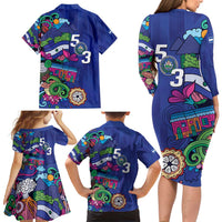 El Salvador Family Matching Long Sleeve Bodycon Dress and Hawaiian Shirt Beauty Local Inspired - Wonder Print Shop