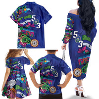 El Salvador Family Matching Off The Shoulder Long Sleeve Dress and Hawaiian Shirt Beauty Local Inspired - Wonder Print Shop