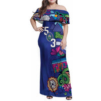 El Salvador Family Matching Off Shoulder Maxi Dress and Hawaiian Shirt Beauty Local Inspired - Wonder Print Shop