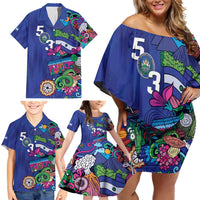 El Salvador Family Matching Off Shoulder Short Dress and Hawaiian Shirt Beauty Local Inspired - Wonder Print Shop