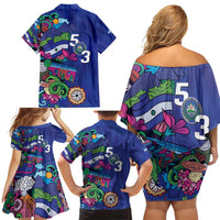 El Salvador Family Matching Off Shoulder Short Dress and Hawaiian Shirt Beauty Local Inspired - Wonder Print Shop