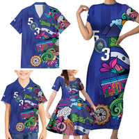 El Salvador Family Matching Short Sleeve Bodycon Dress and Hawaiian Shirt Beauty Local Inspired - Wonder Print Shop