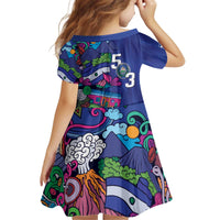El Salvador Kid Short Sleeve Dress Beauty Local Inspired - Wonder Print Shop