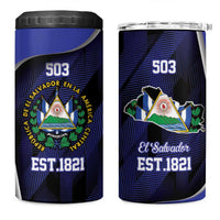 El Salvador Independence Day 4 in 1 Can Cooler Tumbler Since 1821 September 15 - Wonder Print Shop