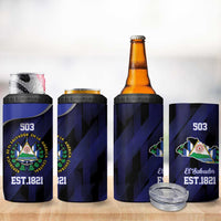 El Salvador Independence Day 4 in 1 Can Cooler Tumbler Since 1821 September 15 - Wonder Print Shop