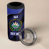 El Salvador Independence Day 4 in 1 Can Cooler Tumbler Since 1821 September 15 - Wonder Print Shop