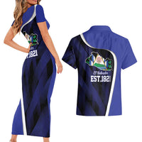 El Salvador Independence Day Couples Matching Short Sleeve Bodycon Dress and Hawaiian Shirt Since 1821 September 15 - Wonder Print Shop