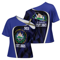 El Salvador Independence Day Cross Shoulder Shirt Since 1821 September 15 - Wonder Print Shop