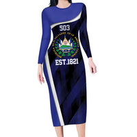 El Salvador Independence Day Family Matching Long Sleeve Bodycon Dress and Hawaiian Shirt Since 1821 September 15 - Wonder Print Shop