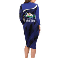 El Salvador Independence Day Family Matching Long Sleeve Bodycon Dress and Hawaiian Shirt Since 1821 September 15 - Wonder Print Shop