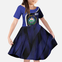 El Salvador Independence Day Family Matching Off The Shoulder Long Sleeve Dress and Hawaiian Shirt Since 1821 September 15 - Wonder Print Shop