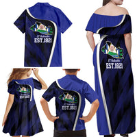 El Salvador Independence Day Family Matching Off Shoulder Maxi Dress and Hawaiian Shirt Since 1821 September 15 - Wonder Print Shop