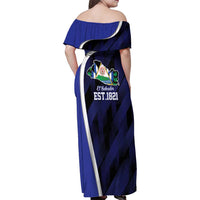 El Salvador Independence Day Family Matching Off Shoulder Maxi Dress and Hawaiian Shirt Since 1821 September 15 - Wonder Print Shop