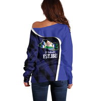 El Salvador Independence Day Off Shoulder Sweater Since 1821 September 15 - Wonder Print Shop