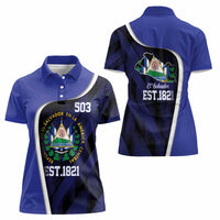 El Salvador Independence Day Women Polo Shirt Since 1821 September 15 - Wonder Print Shop