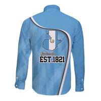 Guatemala Independence Day Long Sleeve Button Shirt Since 1821 September 15 - Wonder Print Shop