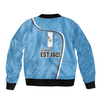 Guatemala Independence Day Sleeve Zip Bomber Jacket Since 1821 September 15 - Wonder Print Shop