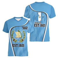 Guatemala Independence Day Women V-Neck T-Shirt Since 1821 September 15 - Wonder Print Shop