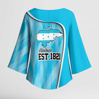 Honduras Independence Day Kimono Sleeve Blouse Since 1821 September 15 - Wonder Print Shop