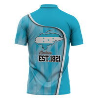 Honduras Independence Day Zipper Polo Shirt Since 1821 September 15 - Wonder Print Shop