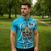 Honduras Independence Day Zipper Polo Shirt Since 1821 September 15 - Wonder Print Shop